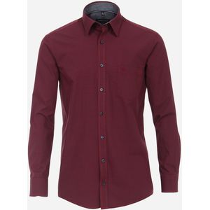CASA MODA Sport comfort fit overhemd, dobby, rood geruit 47/48