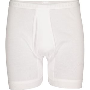 SCHIESSER Original Classics lange short (1-pack), Doppelripp met gulp, wit