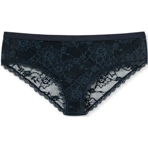 SCHIESSER Pure Lace slip (1-pack), dames brazilian hipster nachtblauw - Maat: 34