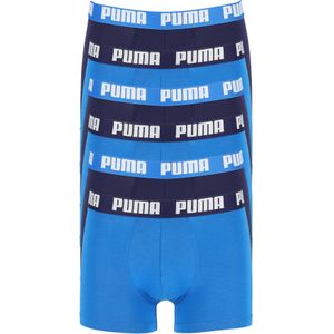 Puma Basic Boxer heren (6-pack), licht- en donkerblauw -  Maat: S