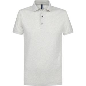 Profuomo slim fit heren polo, lichtgrijs