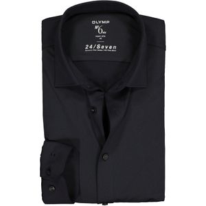 OLYMP No. Six 24/Seven super slim fit overhemd, zwart tricot 42