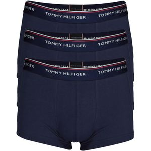 Tommy Hilfiger low rise trunk (3-pack), lage heren boxers kort, blauw -  Maat: S