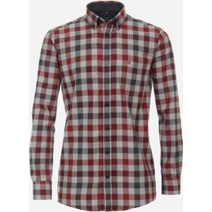 CASA MODA Sport comfort fit overhemd, flanel, rood geruit 47/48