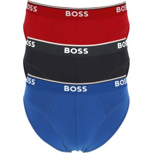 HUGO BOSS Power briefs (3-pack), heren slips, rood, blauw, zwart -  Maat: XXL