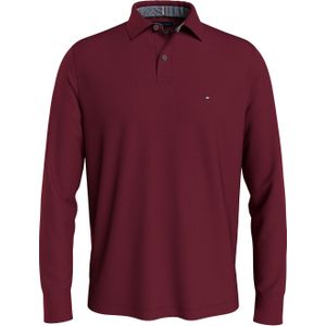 Tommy Hilfiger regular fit heren polo lange mouw, 1985 Regular Ls Polo, rood