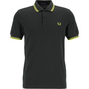 Fred Perry M3600 polo twin tipped shirt, heren polo, Brit Green / Citron / Citron -  Maat: 3XL