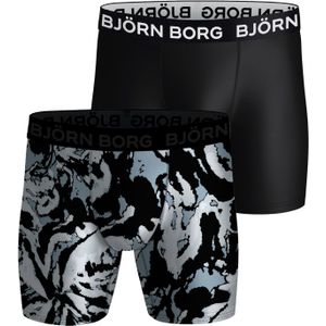 Bjorn Borg Performance boxers, microfiber heren boxers lange pijpen (2-pack), multicolor -  Maat: M
