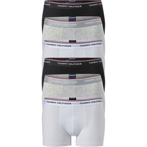 Tommy Hilfiger trunks (2x 3-pack), heren boxers normale lengte, zwart, wit en grijs -  Maat: M