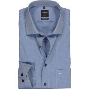 OLYMP Luxor modern fit overhemd, marine blauw twill 44