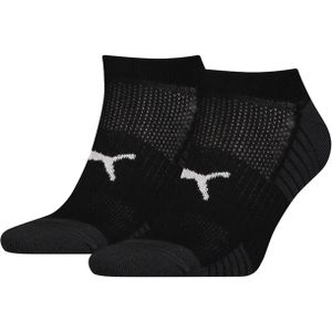 Puma Sport Cushioned Sneaker (2-pack),  enkelsokken, zwart -  Maat: 35-38