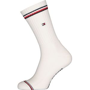 Tommy Hilfiger Iconic Sport Socks (2-pack), heren sportsokken katoen, wit -  Maat: 43-46