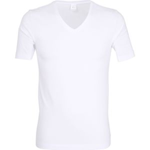 BUGATTI heren T-shirt V-hals (1-pack), wit -  Maat: XL