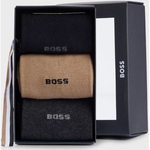 BOSS cadeauset herensokken (3-pack), zwart, grijs, beige