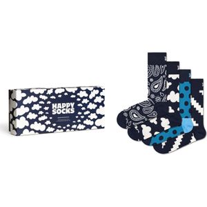 Happy Socks Moody Blues Socks Gift Set (4-pack), unisex sokken in cadeauverpakking - Unisex - Maat: 41-46