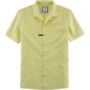 OLYMP Smart Casual Level 5 body fit overhemd, korte mouw, structuur, geel 37/38