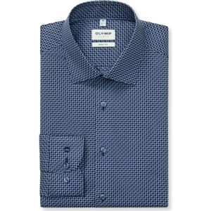 OLYMP - Level 5 - Body Fit Overhemd - Donkerblauw - Popeline