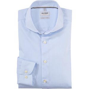 OLYMP Level 5 body fit overhemd, popeline, bleu gestreept