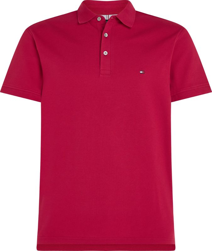 Tommy Hilfiger - 1985 Slim Polo - Donker Roze-Rood - Heren Poloshirt