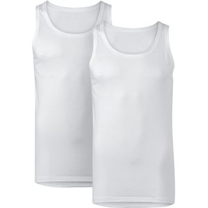 TEN CATE Basics men singlets (2-pack), heren hemden met O-hals, wit -  Maat: M