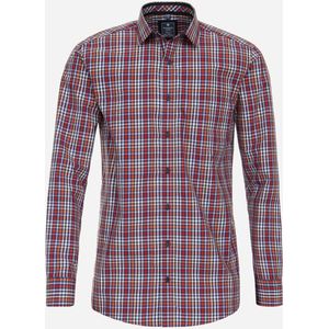 3 voor 99 | Redmond comfort fit overhemd, popeline, rood geruit 51/52