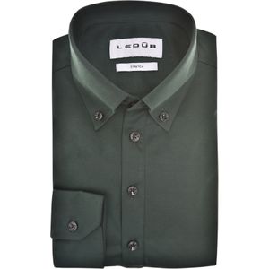 Ledub modern fit polo overhemd, tricot, jersey, donkergroen