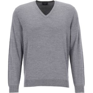 OLYMP modern fit trui wol, V-hals, grijs