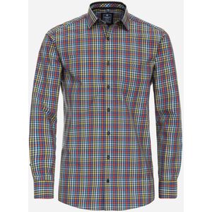 3 voor 99 | Redmond comfort fit overhemd, popeline, blauw geruit 37/38