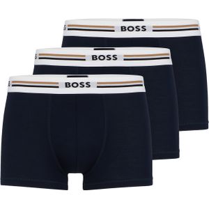 HUGO BOSS Revive trunks (3-pack), heren boxers kort, donkerblauw -  Maat: S