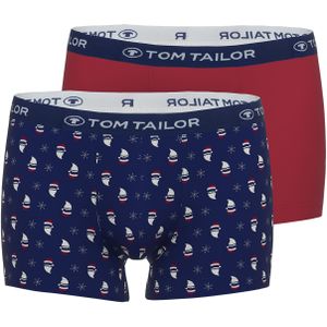 TOM TAILOR heren boxer kort (2-pack), donkerblauw dessin