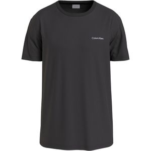 Calvin Klein Micro Logo Interlock T-shirt, heren T-shirt korte mouw O-hals, zwart -  Maat: XXL