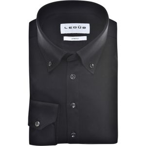 Ledub modern fit polo overhemd, tricot, jersey, zwart