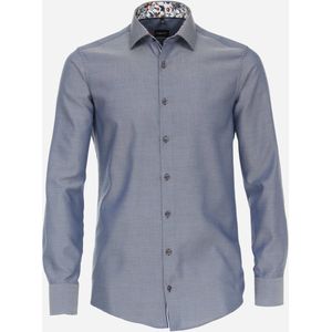 VENTI modern fit overhemd, mouwlengte 72 cm, structuur, blauw 41