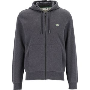 Lacoste heren hoodie sweatsvest, met rits, antraciet grijs -  Maat: 4XL