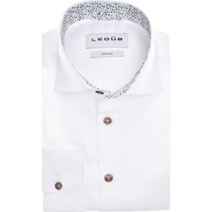Ledub modern fit overhemd, popeline, wit