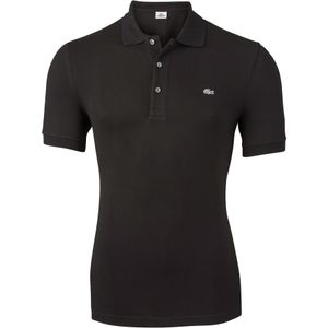 Lacoste stretch slim fit polo, heren polo extra getailleerd, zwart -  Maat: M