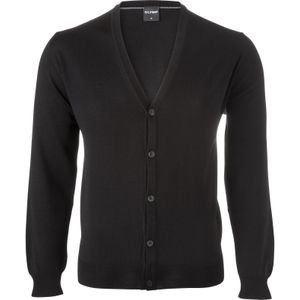 OLYMP modern fit vest wol, zwart -  Maat: 4XL