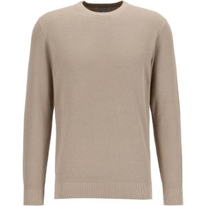 Michaelis - Heren Trui - Beige - Slim Fit - Katoenmengsel