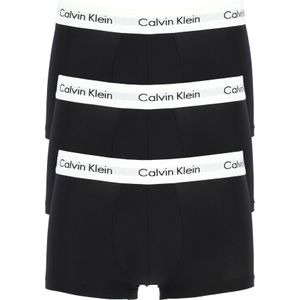 Calvin Klein low rise trunks (3-pack), lage heren boxers kort, zwart -  Maat: L