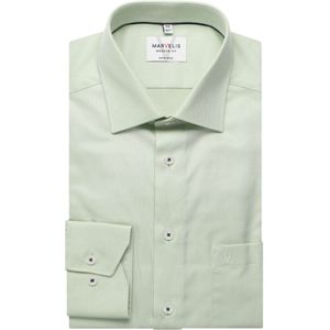 MARVELIS - Modern Fit - Overhemd - Lichtgroen - Structuur