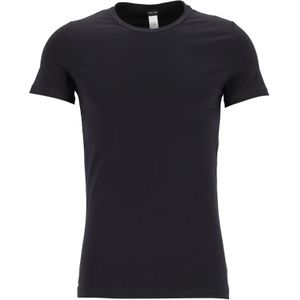 HOM Supreme Cotton tee-shirt (1-pack), heren T-shirt O-hals, zwart -  Maat: M