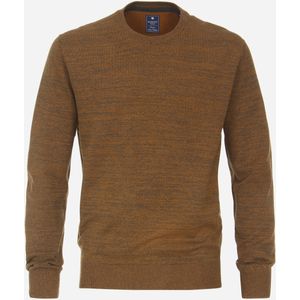 Redmond heren trui katoen, O-hals, geel (middeldik) -  Maat: 4XL