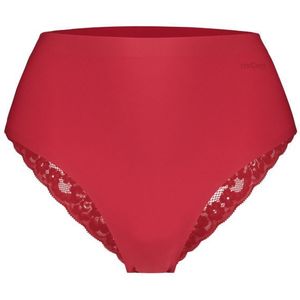 TEN CATE Secrets Lace women high waist brazilian met kant (1-pack), dames slip hoge taille, rood -  Maat: L