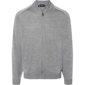 MAERZ Classic Fit heren vest met rits wol, grijs