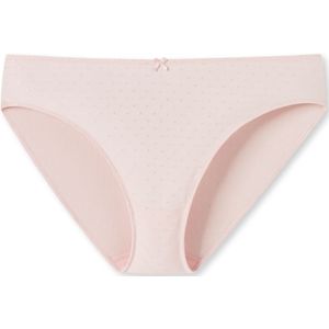 SCHIESSER Pure Jacquard slip (1-pack), dames taislip micromateriaal lichtroze met stippen - Maat: 36