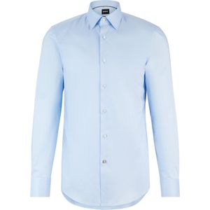 BOSS Hank slim fit overhemd, popeline, blauw