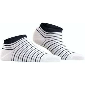 FALKE Stripe Shimmer dames sneakersokken, wit (white)