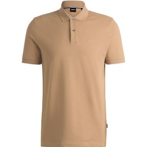 BOSS Pallas regular fit polo, pique, midden beige