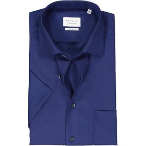 ETERNA comfort fit overhemd korte mouw, twill, donkerblauw 44