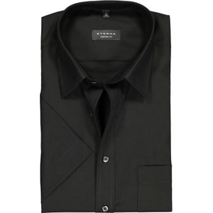 ETERNA comfort fit overhemd, korte mouw, poplin heren overhemd, zwart 54
